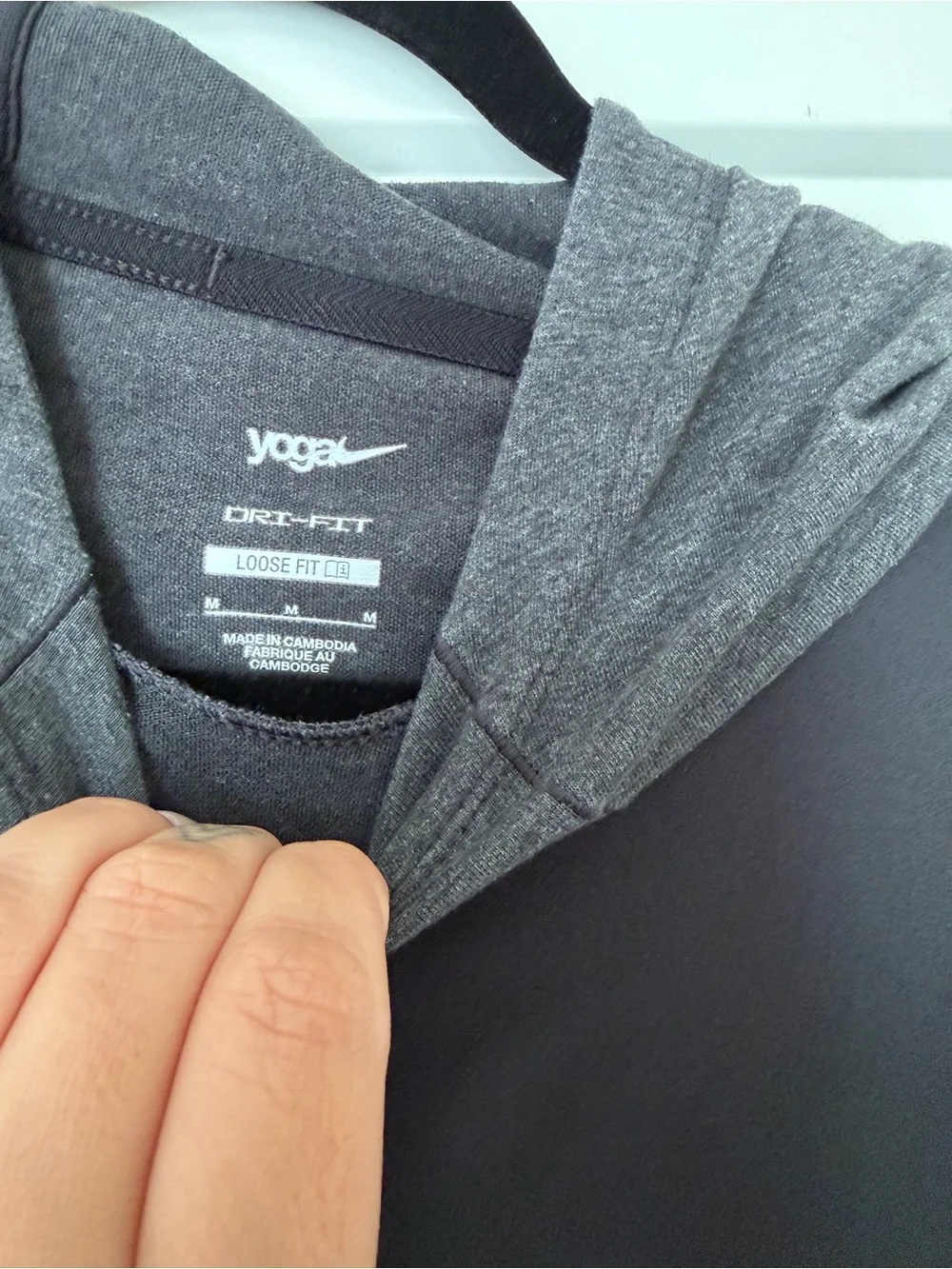 Nike Swoosh Yoga Pullover on Grey NWT